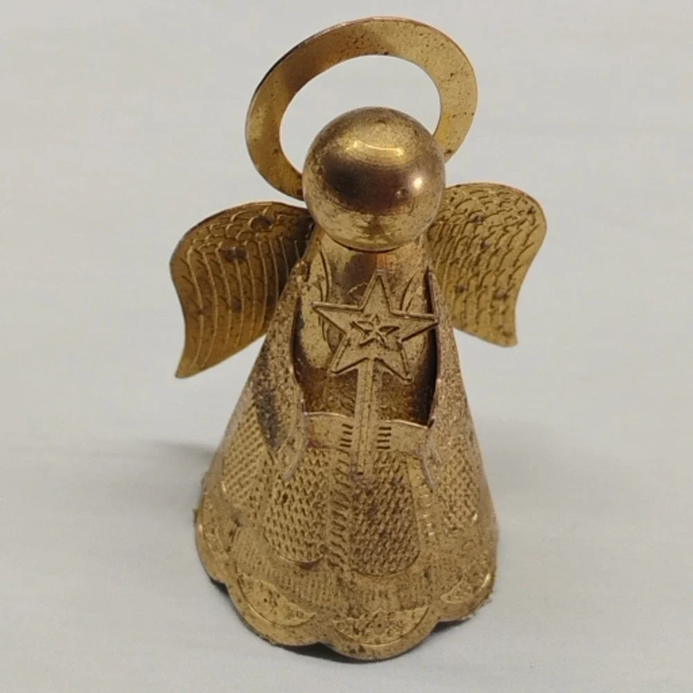 Hallmark 1989‎ Brass Angel Christmas Ornament & Vintage Figurine